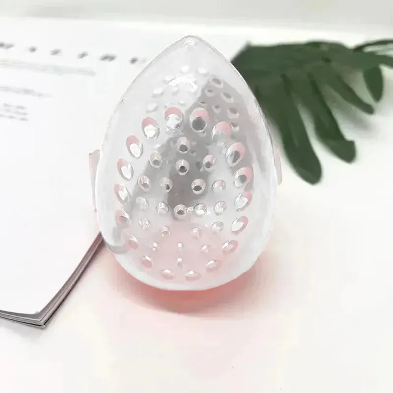 Boîte de rangement portable en forme d'œuf pour éponge de maquillage, en plastique pour cosmétiques 7