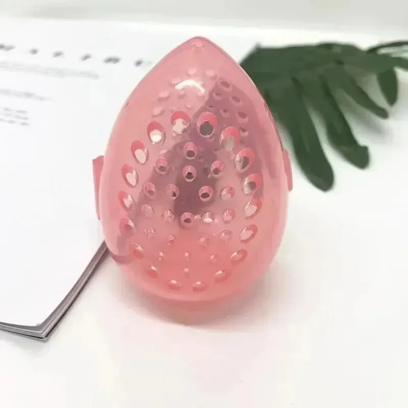 Boîte de rangement portable en forme d'œuf pour éponge de maquillage, en plastique pour cosmétiques 8