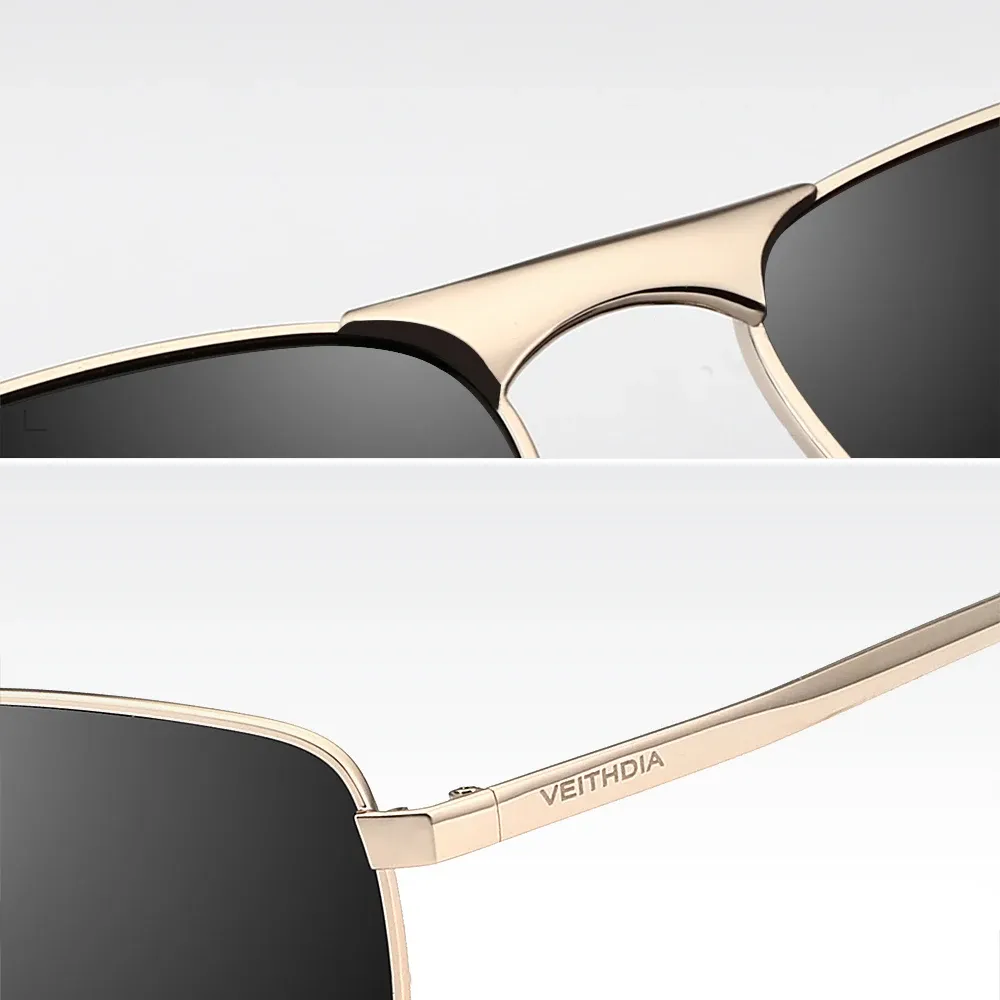 VEITHDIA Lunettes de soleil polarisées vintage pour hommes, modèle sport, protection UV400, accessoires d'extérieur, pour femmes, réf. V2462 4