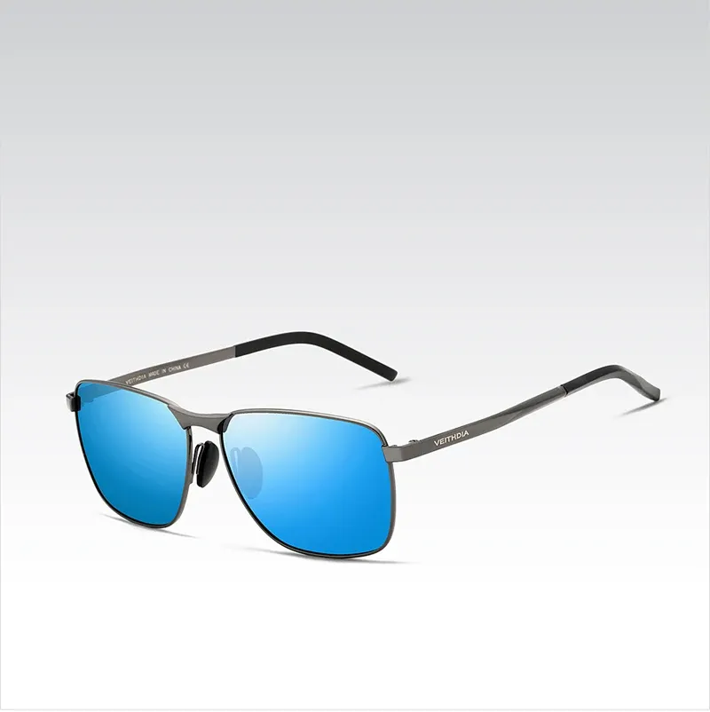 VEITHDIA Lunettes de soleil polarisées vintage pour hommes, modèle sport, protection UV400, accessoires d'extérieur, pour femmes, réf. V2462 12
