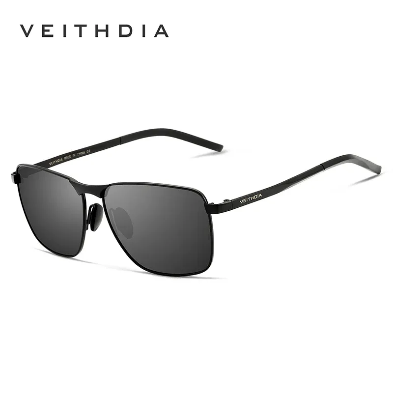 VEITHDIA Lunettes de soleil polarisées vintage pour hommes, modèle sport, protection UV400, accessoires d'extérieur, pour femmes, réf. V2462 13