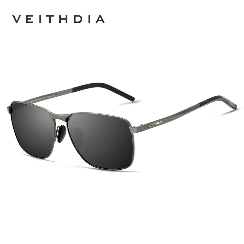 VEITHDIA Lunettes de soleil polarisées vintage pour hommes, modèle sport, protection UV400, accessoires d'extérieur, pour femmes, réf. V2462 10