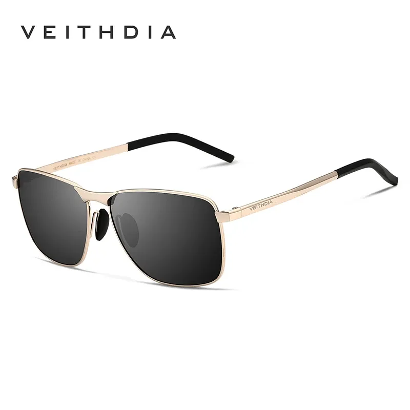 VEITHDIA Lunettes de soleil polarisées vintage pour hommes, modèle sport, protection UV400, accessoires d'extérieur, pour femmes, réf. V2462 11
