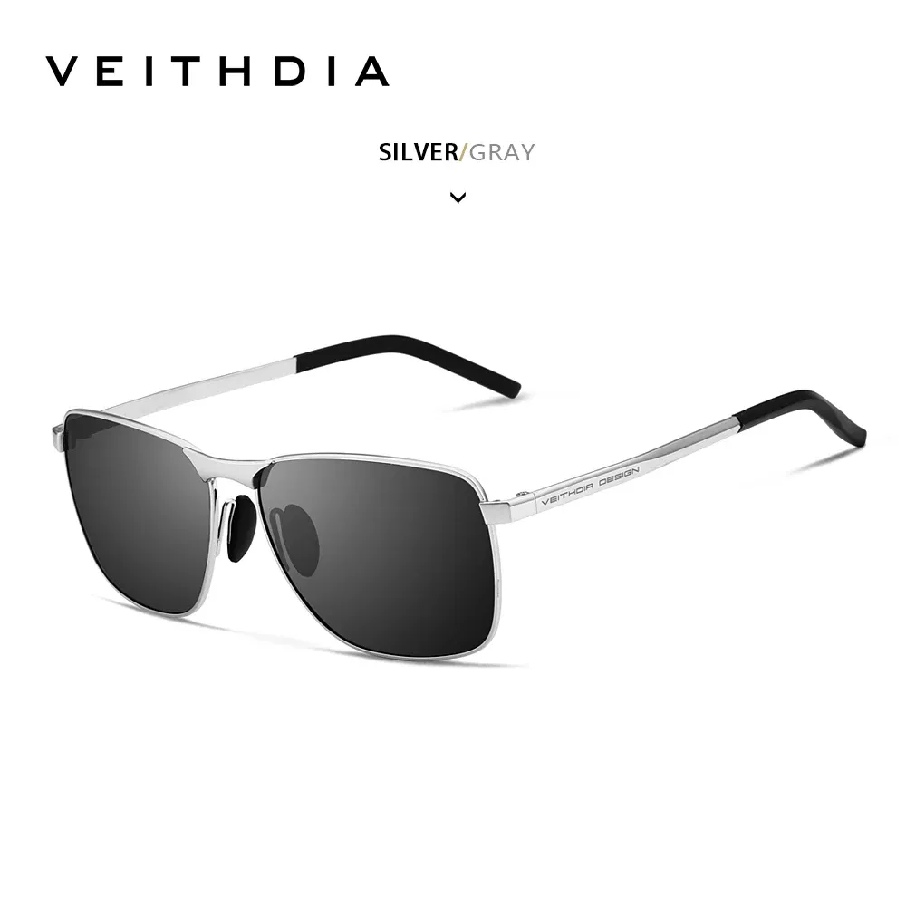 VEITHDIA Lunettes de soleil polarisées vintage pour hommes, modèle sport, protection UV400, accessoires d'extérieur, pour femmes, réf. V2462 14