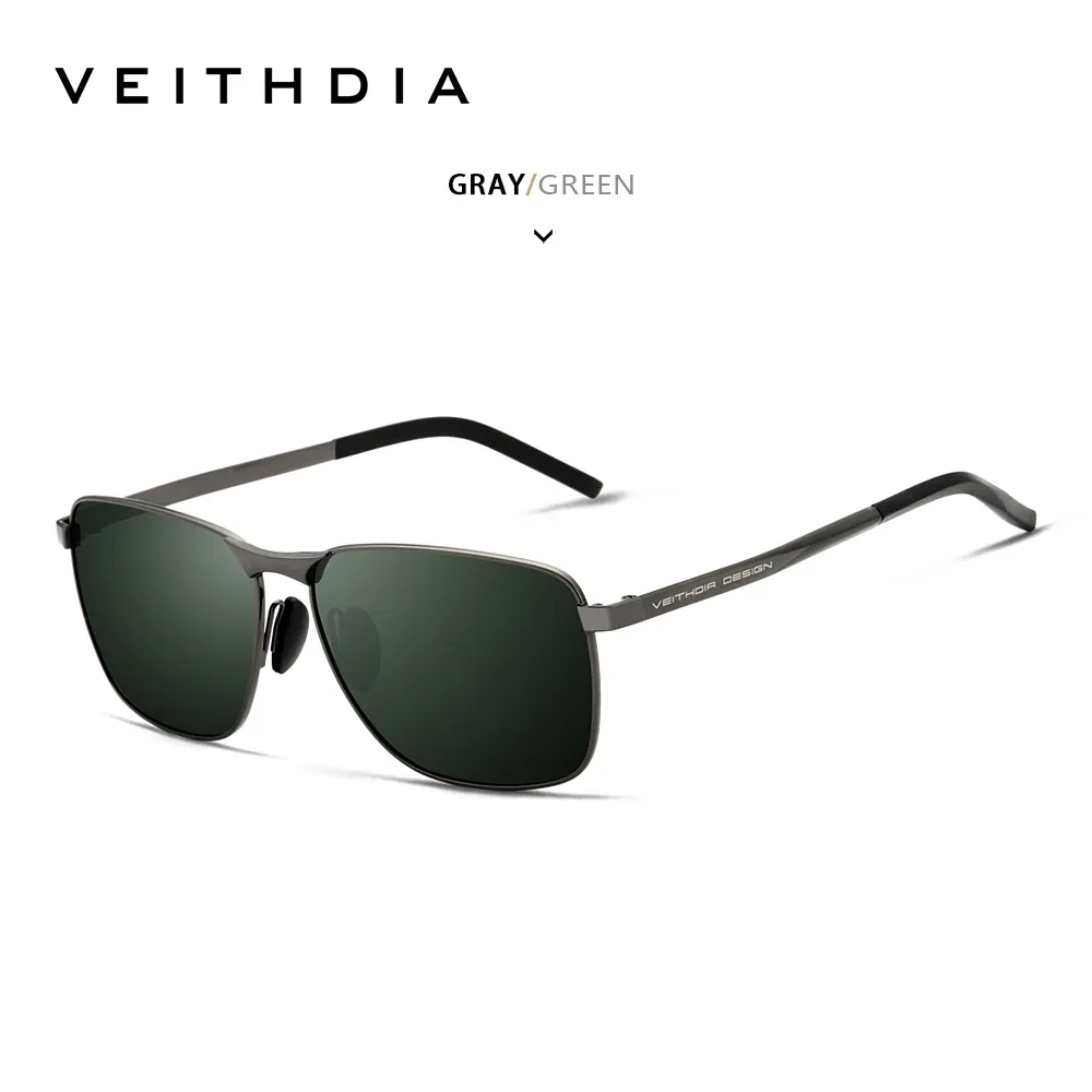 VEITHDIA Lunettes de soleil polarisées vintage pour hommes, modèle sport, protection UV400, accessoires d'extérieur, pour femmes, réf. V2462 9