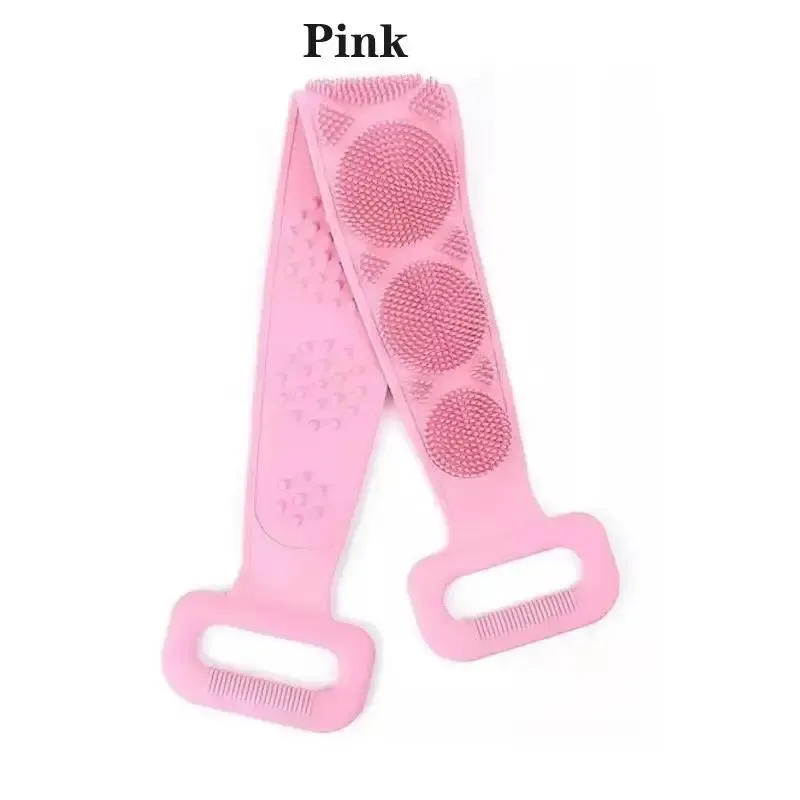 Brosse de douche en silicone pour le corps, gant exfoliant et ceinture de massage pour le dos, brosse allongée pour le nettoyage et l'exfoliation de la peau 9