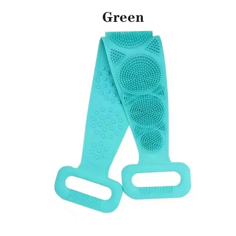 Brosse de douche en silicone pour le corps, gant exfoliant et ceinture de massage pour le dos, brosse allongée pour le nettoyage et l'exfoliation de la peau 8