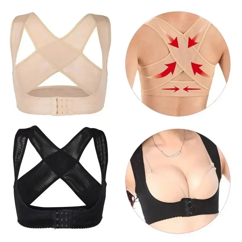 Ceinture de soutien dorsal et thoracique réglable pour femme, correcteur de posture orthopédique (lot de 1, 2 ou 3) 2