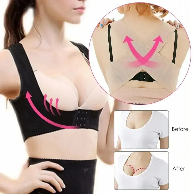 Ceinture de soutien dorsal et thoracique réglable pour femme, correcteur de posture orthopédique (lot de 1, 2 ou 3) 3