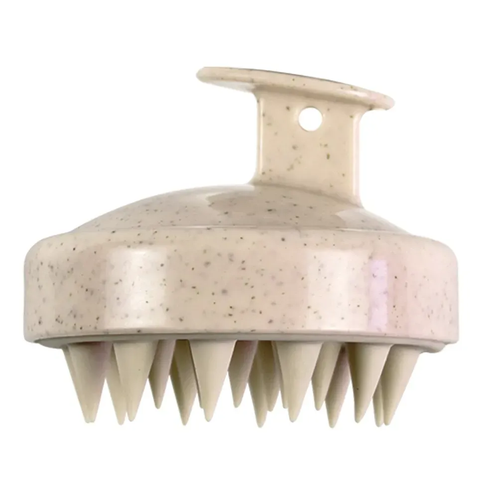 Brosse de lavage en silicone et paille de blé pour le cuir chevelu 3