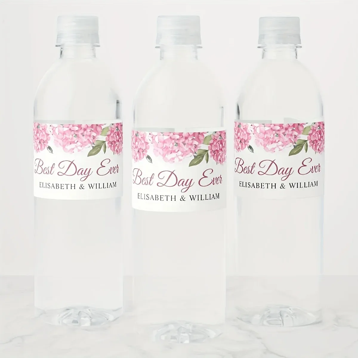 Étiquettes personnalisées pour bouteilles d'eau – Mariage, Communion, Baptême – Étanches 3