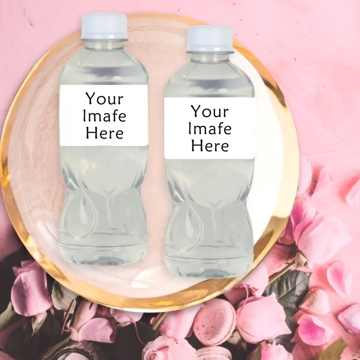 Étiquettes personnalisées pour bouteilles d'eau – Mariage, Communion, Baptême – Étanches - Image 1