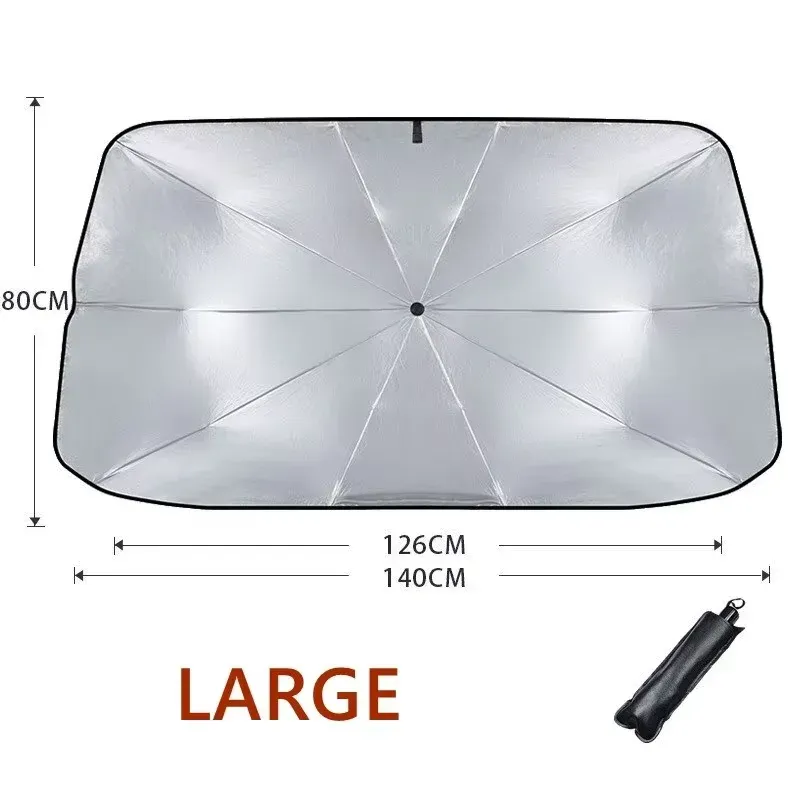 Pare-soleil rétractable pour pare-brise avant, protection UV 99,9 % et isolation thermique 8