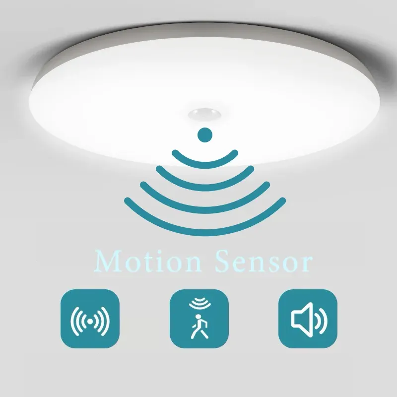Détecteur de mouvement PIR à LED pour plafonnier, 110 V / 220 V, pour couloir, chambre et toilettes, activation par capteur de présence humaine