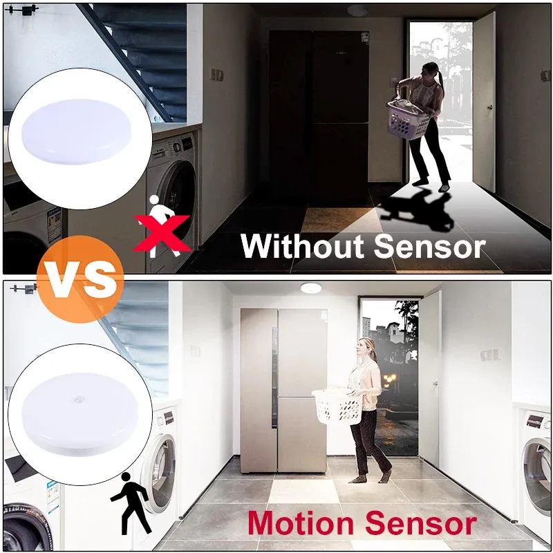 Détecteur de mouvement PIR à LED pour plafonnier, 110 V / 220 V, pour couloir, chambre et toilettes, activation par capteur de présence humaine 2