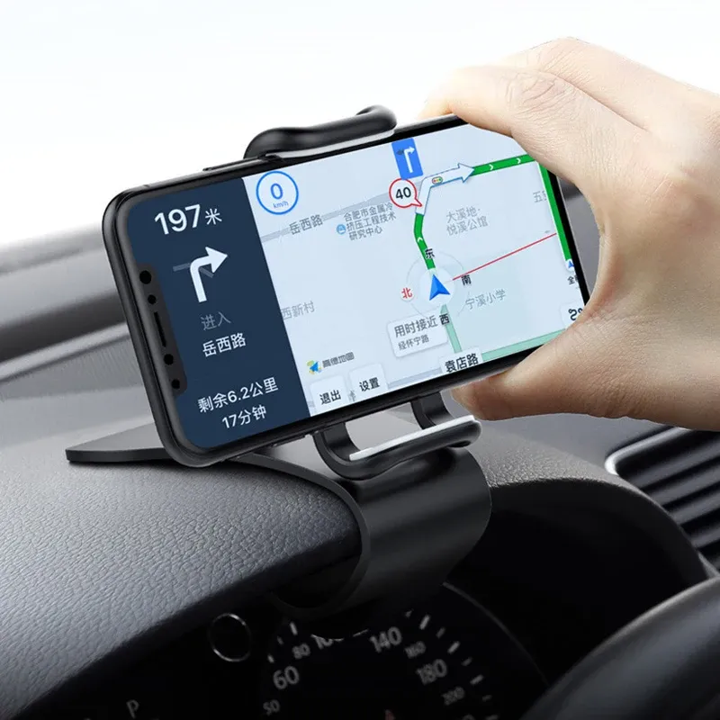 Support de téléphone de voiture rotatif à 360°, support universel pour téléphone portable, support de tableau de bord pour voiture 4
