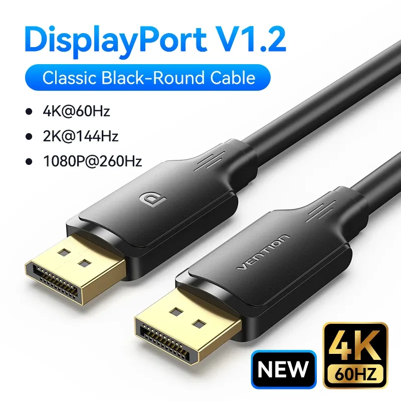 Câble DisplayPort 1.4 Vention 8K 60 Hz, 4K HDR 165 Hz, compatible PC portable et TV, DP 1.2 11