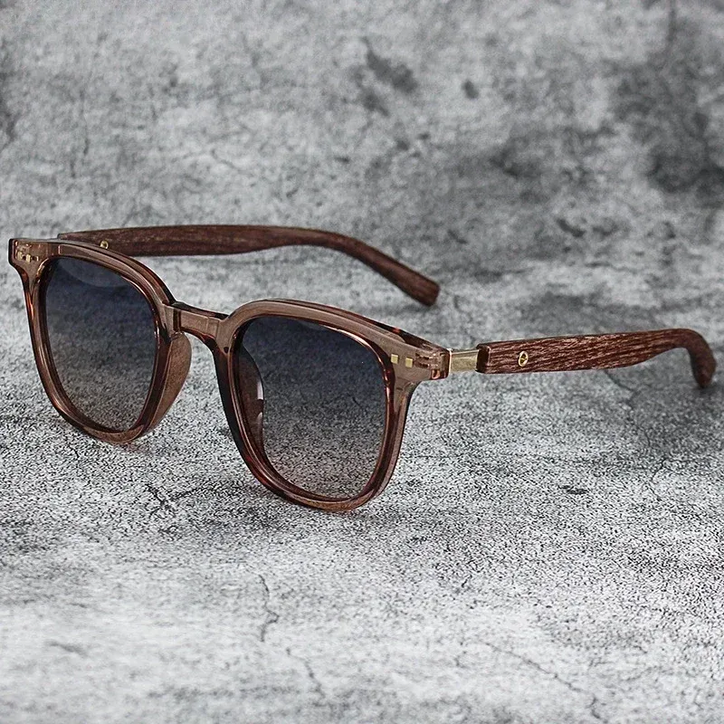 Lunettes de soleil polarisées effet bois pour hommes et femmes, style rétro, protection UV 11