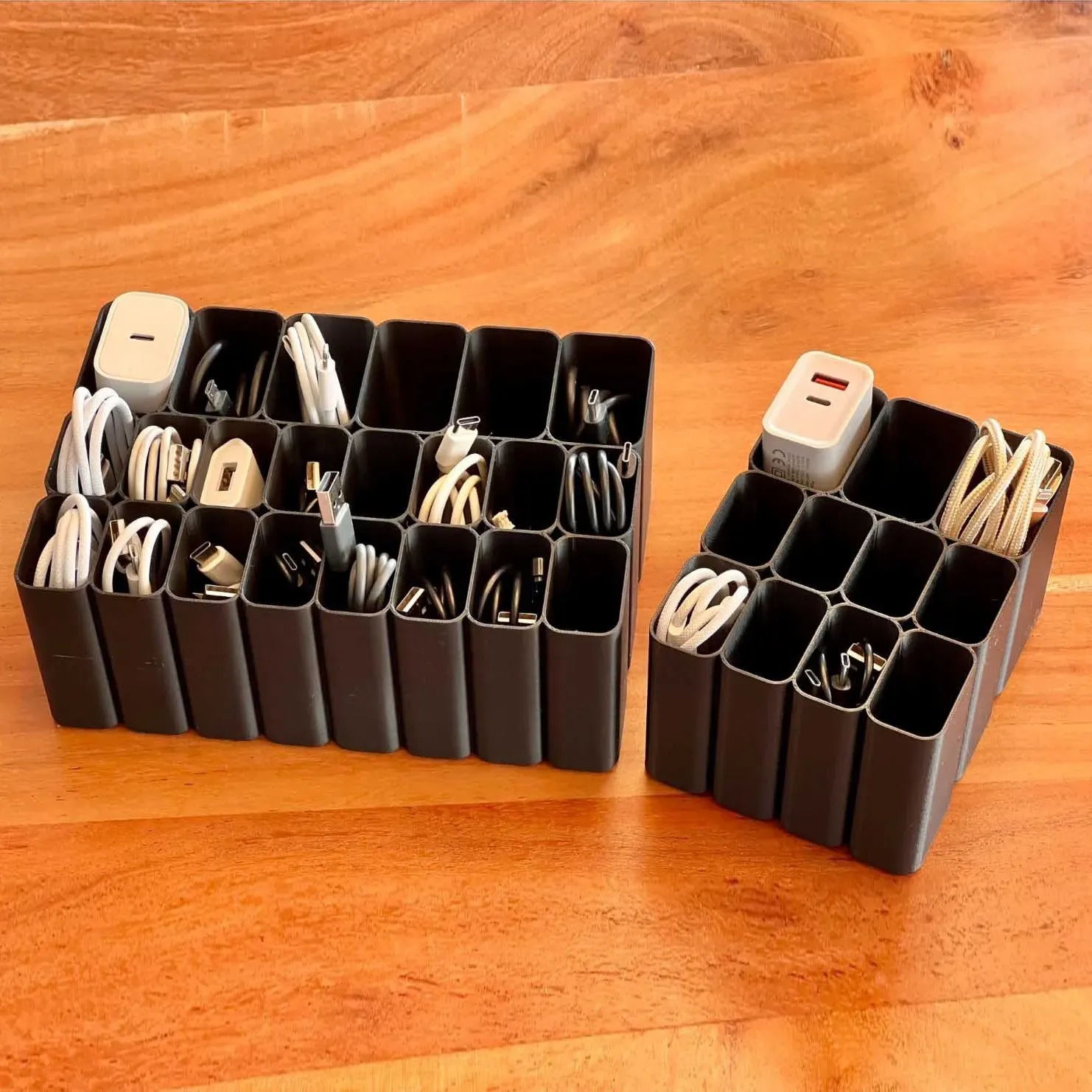 Organisation des câbles dans la boîte de rangement