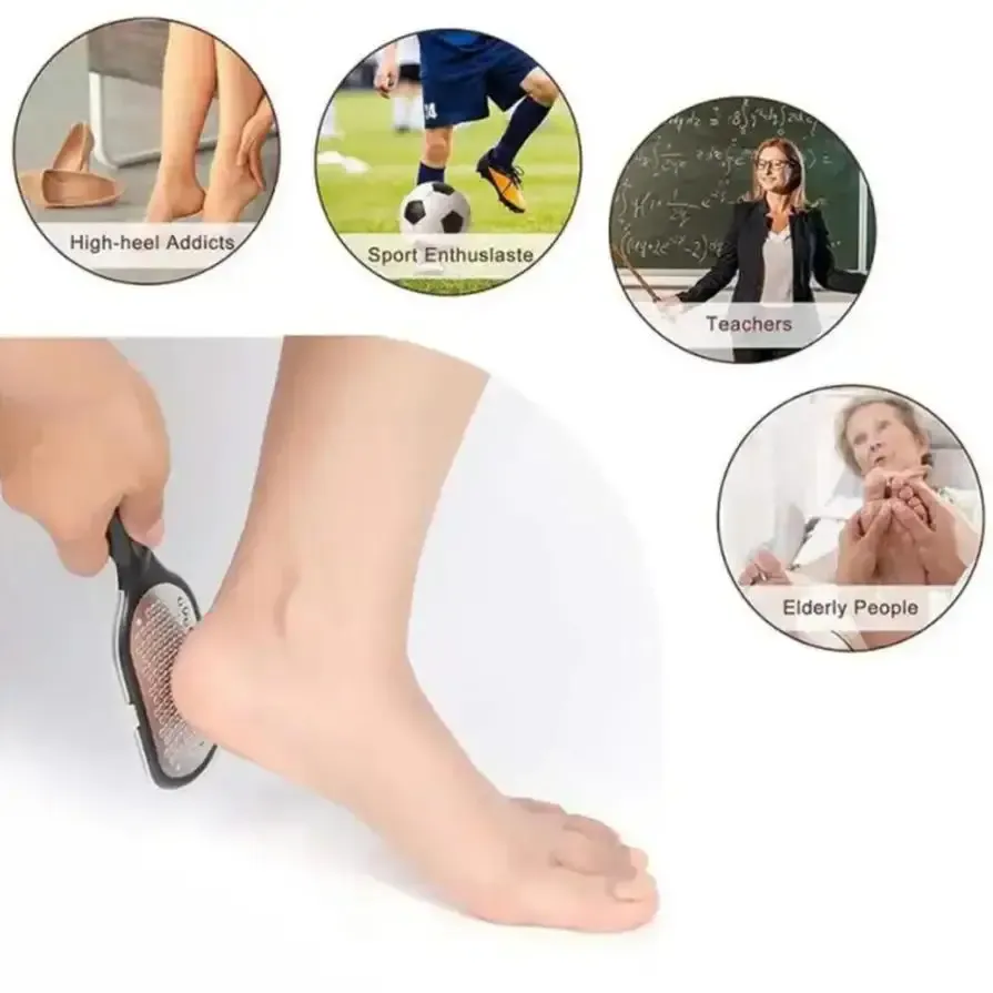 Râpe à pieds pour talons fissurés avec récupérateur de peau morte, utilisation à sec ou humide 4