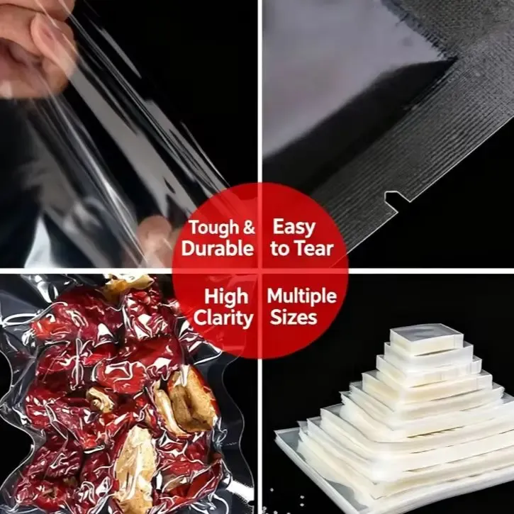 Sacs sous vide pour la conservation des aliments, compatibles avec les machines sous vide 5