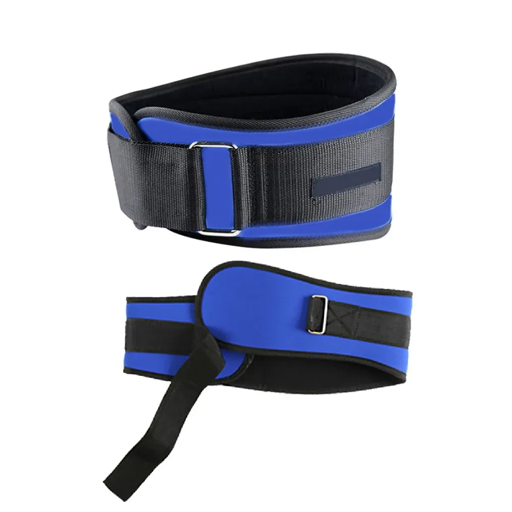 Ceinture d'haltérophilie de gymnastique à taille réglable, soutien lombaire pour squat, soulevé de terre et entraînement en musculation (noir et bleu) 8
