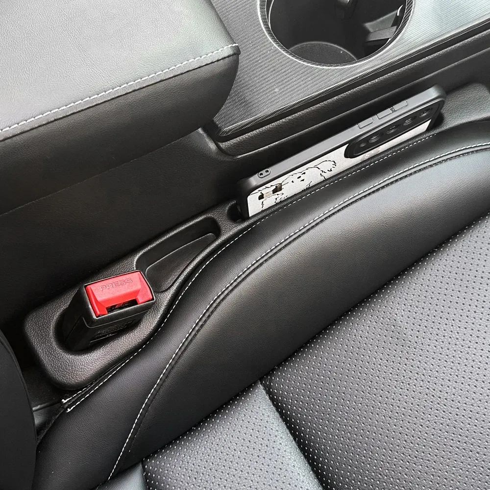 Lot de 2 organiseurs universels pour espace entre sièges de voiture, boîte de rangement pour console centrale 4