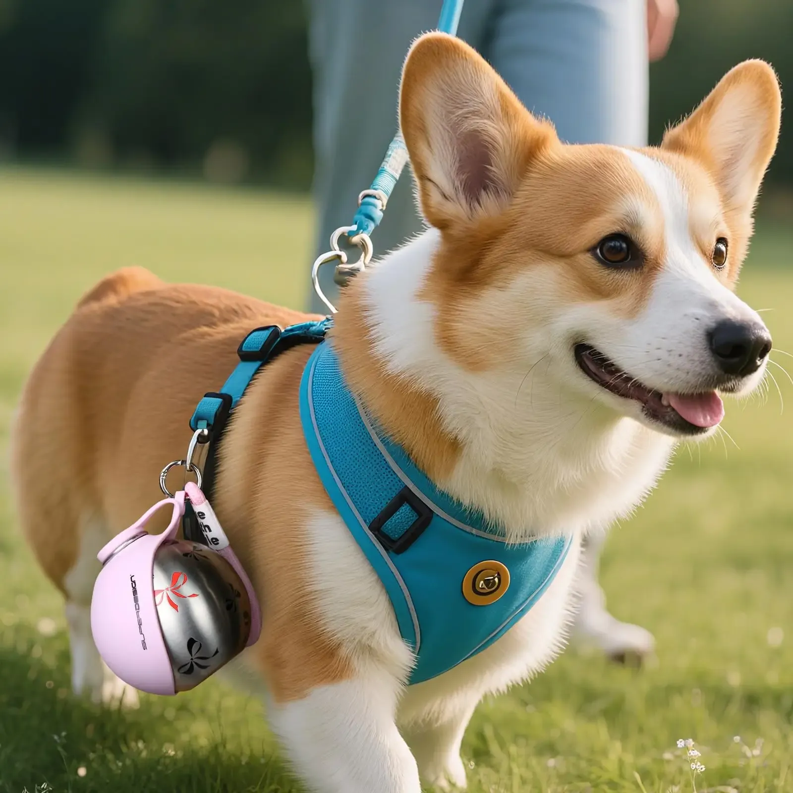 Gourde 2-en-1 pour petits chiens, vue finale