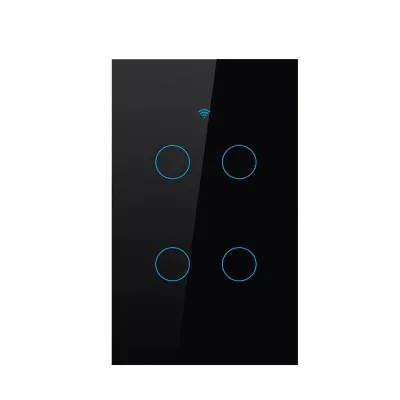 Interrupteur mural intelligent WiFi (standard US) à commande tactile, 1 à 4 voies, compatible RF433, application Tuya Smart Home, Alexa et Google Home 10