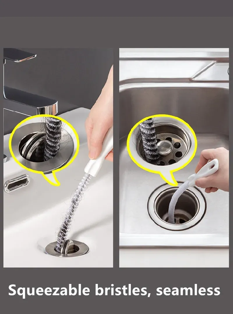 Brosse de débouchage de tuyau longue durée, furet flexible, outil de déboucheur de trou d'évacuation Everg, égout de cuisine 2