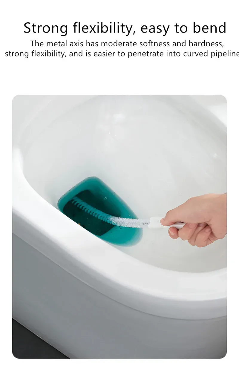 Brosse de débouchage de tuyau longue durée, furet flexible, outil de déboucheur de trou d'évacuation Everg, égout de cuisine 5