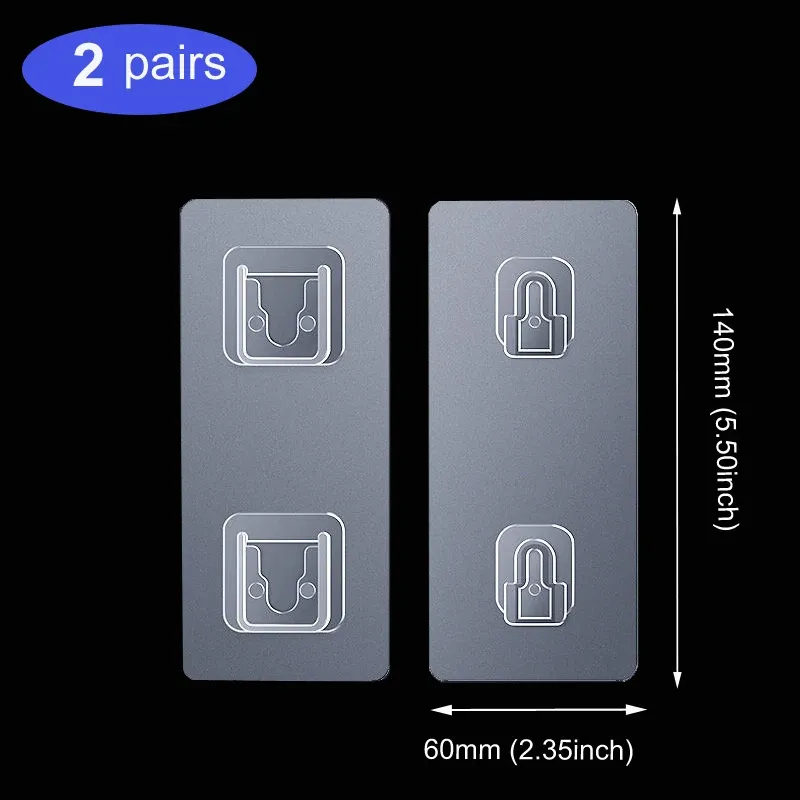 Crochet mural auto-adhésif transparent en fil, double face, pour cuisine et salle de bain (lot de 5 ou 10) 20