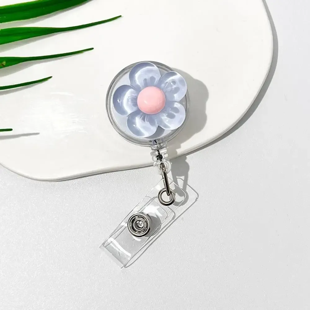 Porte-badge rétractable en acrylique pour badge d'identification, avec pince crocodile pivotante à 360 degrés, pour infirmières, médecins et personnel hospitalier 24