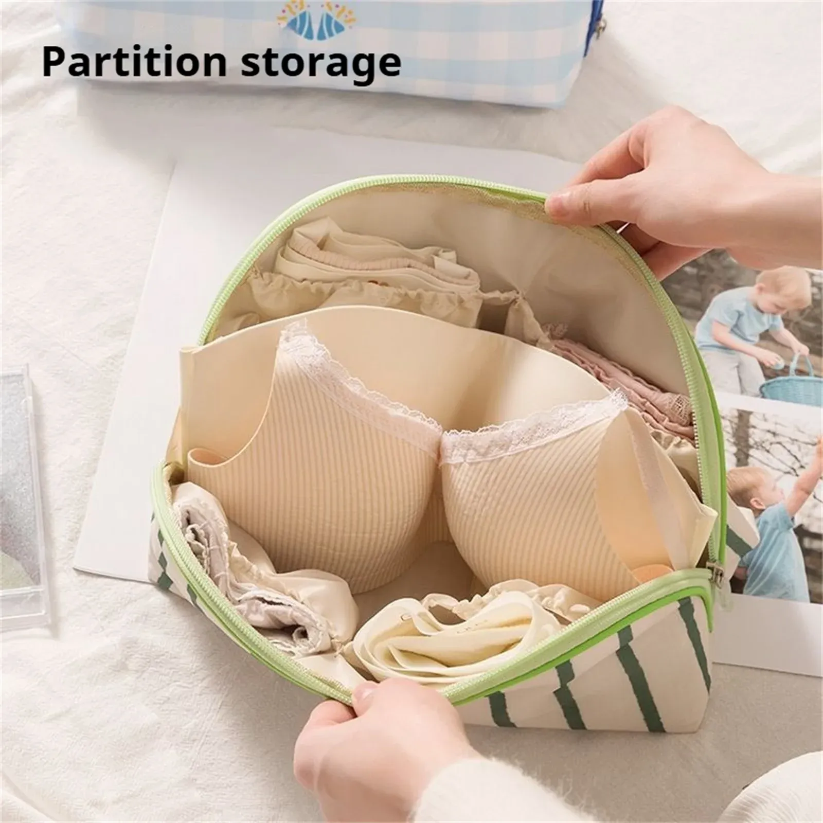 Sac de rangement de voyage portable en tissu Oxford pour sous-vêtements, chaussettes et soutiens-gorge 2