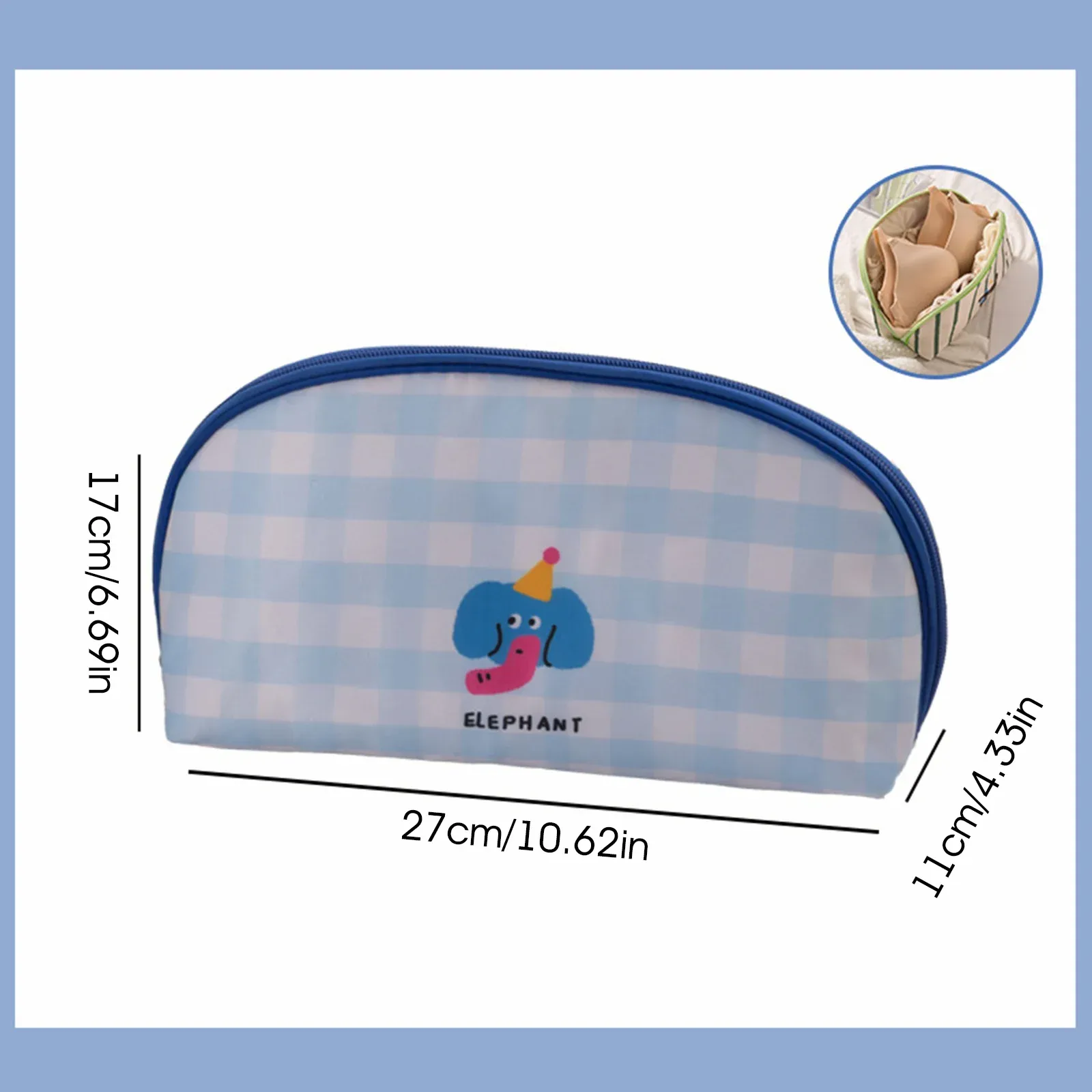 Sac de rangement de voyage portable en tissu Oxford pour sous-vêtements, chaussettes et soutiens-gorge 6