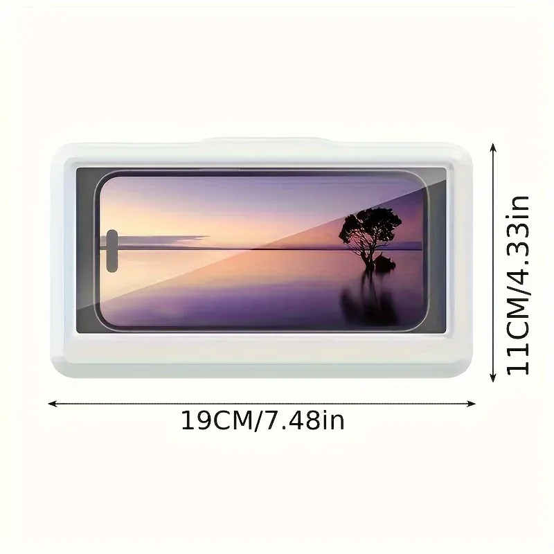 Support de téléphone de douche rotatif à 360°, en ABS, design transparent, compatible avec les rideaux de douche en plastique, adapté à toutes les saisons 4