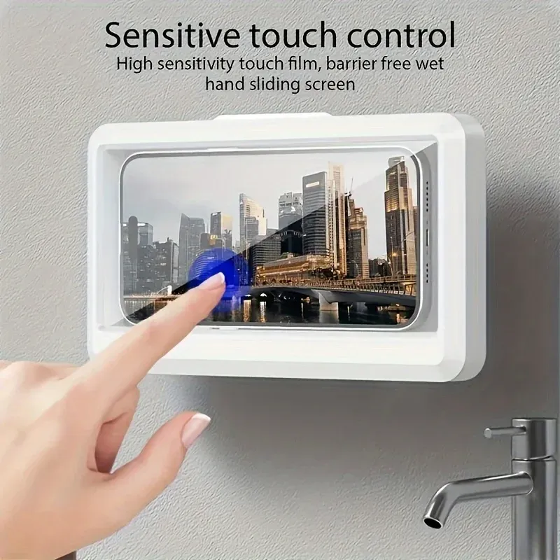 Support de téléphone de douche rotatif à 360° en vue d'ensemble