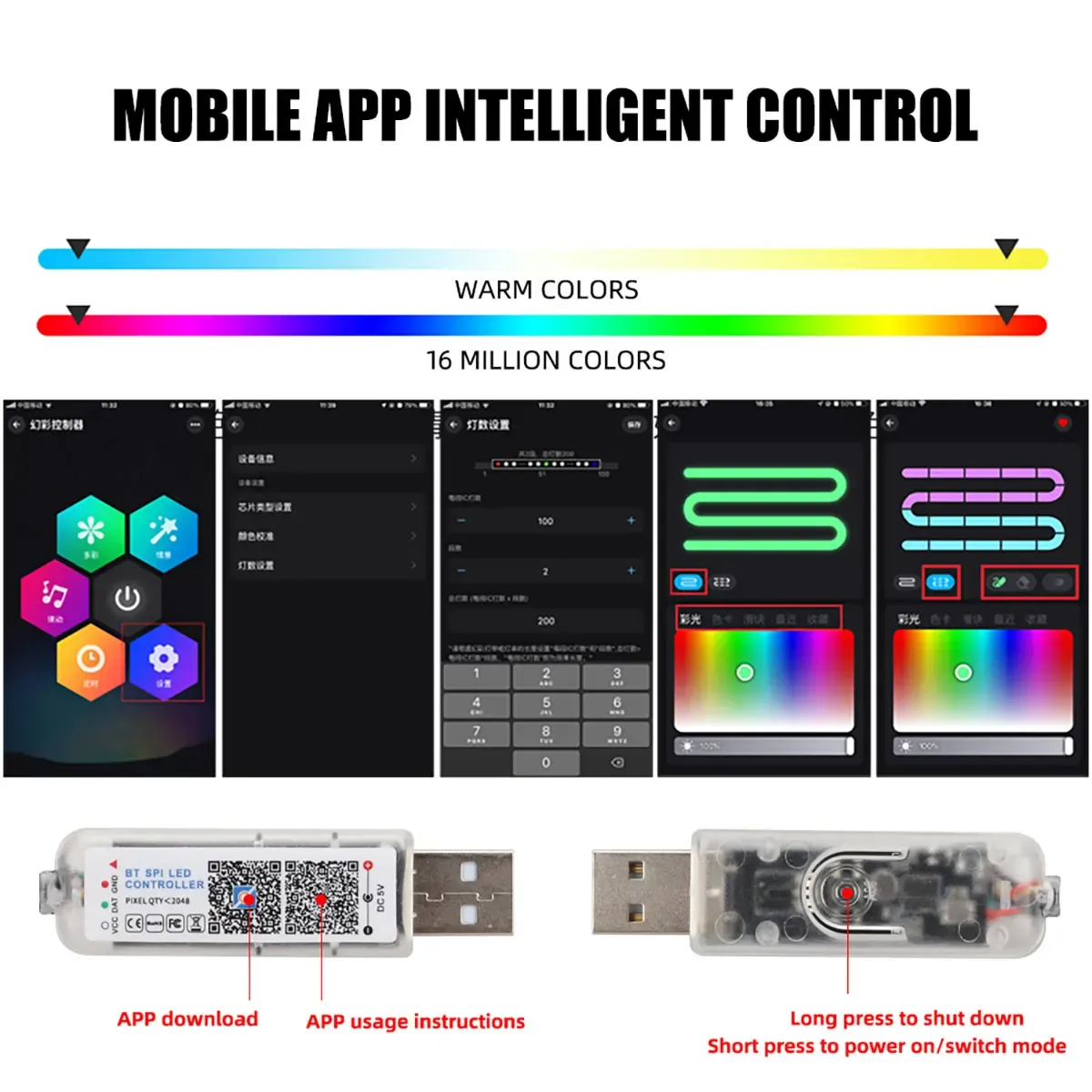 Bande lumineuse LED RGB en acrylique pour habitacle automobile 10 en 1, contrôlable par télécommande et application, éclairage d'ambiance décoratif 4