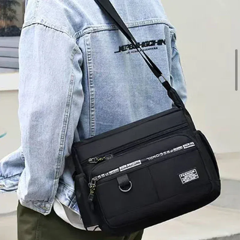 Sac bandoulière homme professionnel à compartiments multiples et bandoulière réglable 5