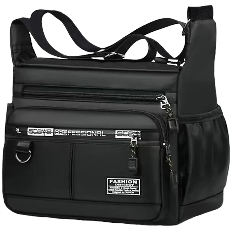 Sac bandoulière homme professionnel à compartiments multiples et bandoulière réglable 11