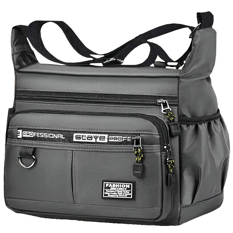Sac bandoulière homme professionnel à compartiments multiples et bandoulière réglable 8