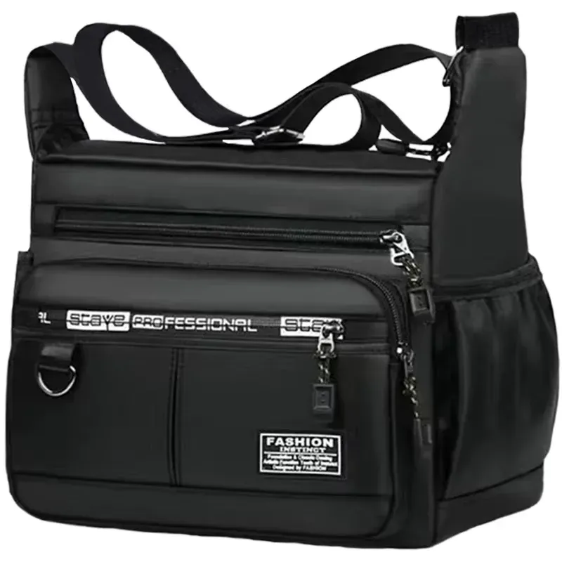 Sac bandoulière homme professionnel à compartiments multiples et bandoulière réglable 12