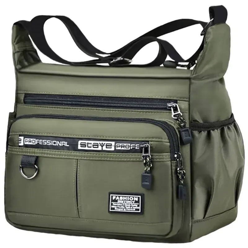 Sac bandoulière homme professionnel à compartiments multiples et bandoulière réglable 13
