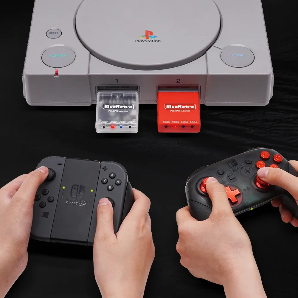 RetroScaler BlueRetro Adaptateur de manette de jeu sans fil pour PSX, PS1, PS2, Ipega 9076, PS4, PS5 et Nintendo Switch 2