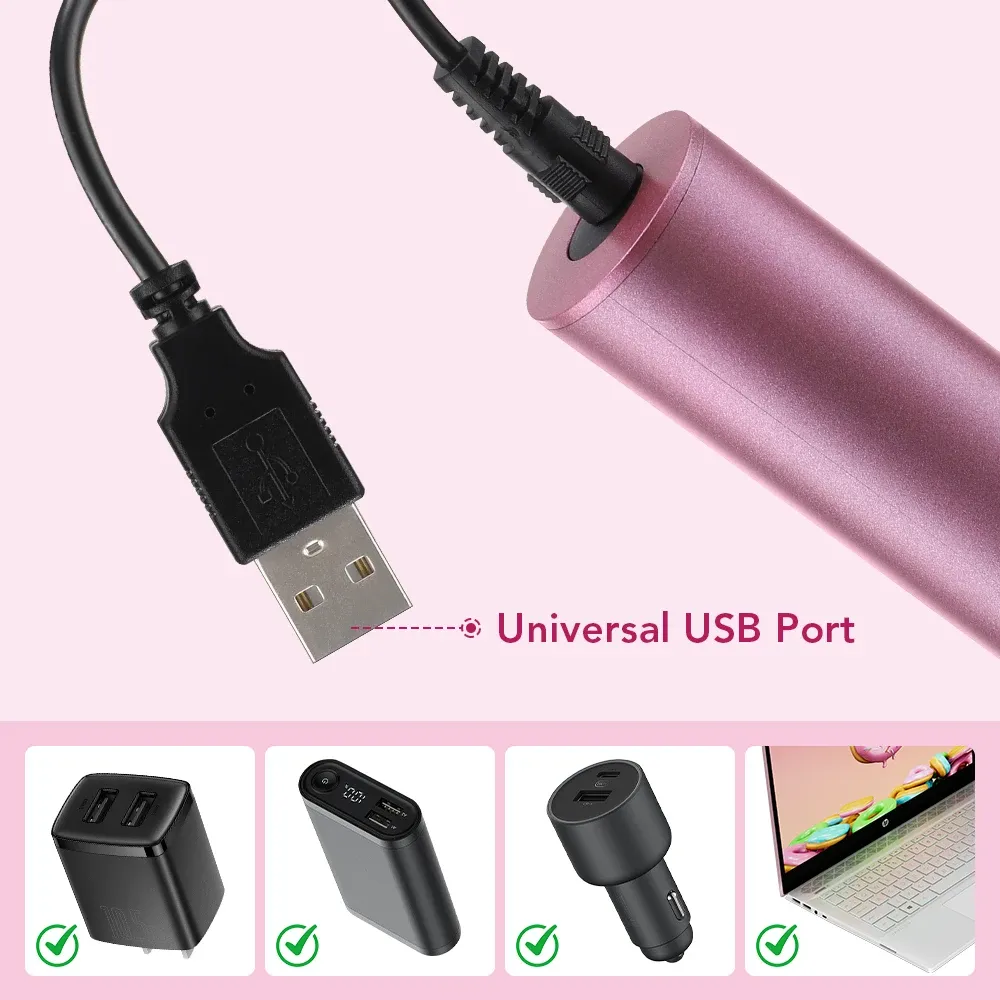 Appareil électrique USB pour pieds : élimination des callosités et des peaux mortes des talons, avec papier de verre de rechange 5