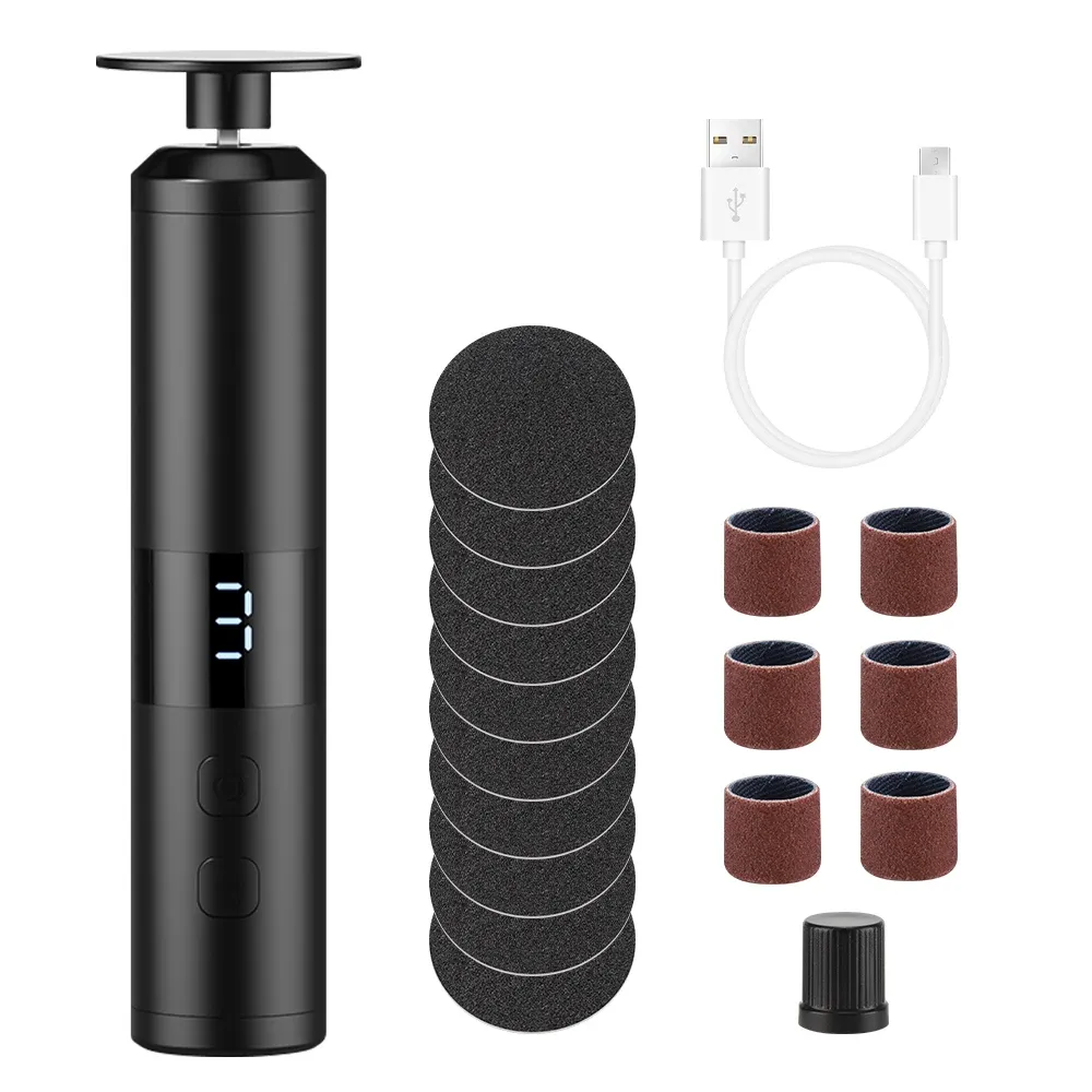 Appareil électrique USB pour pieds : élimination des callosités et des peaux mortes des talons, avec papier de verre de rechange 8