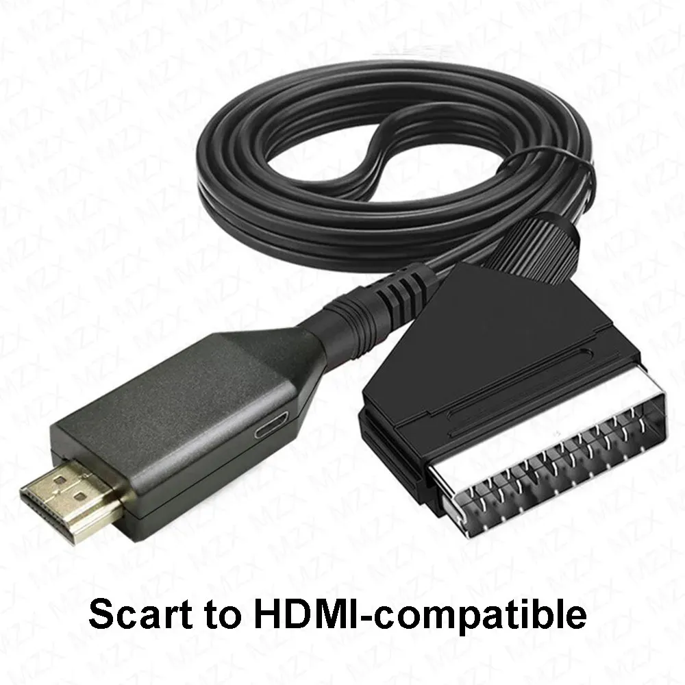 Convertisseur Scart vers HDMI 1080p, adaptateur audio vidéo pour TV HDTV, PC et lecteur DVD 7