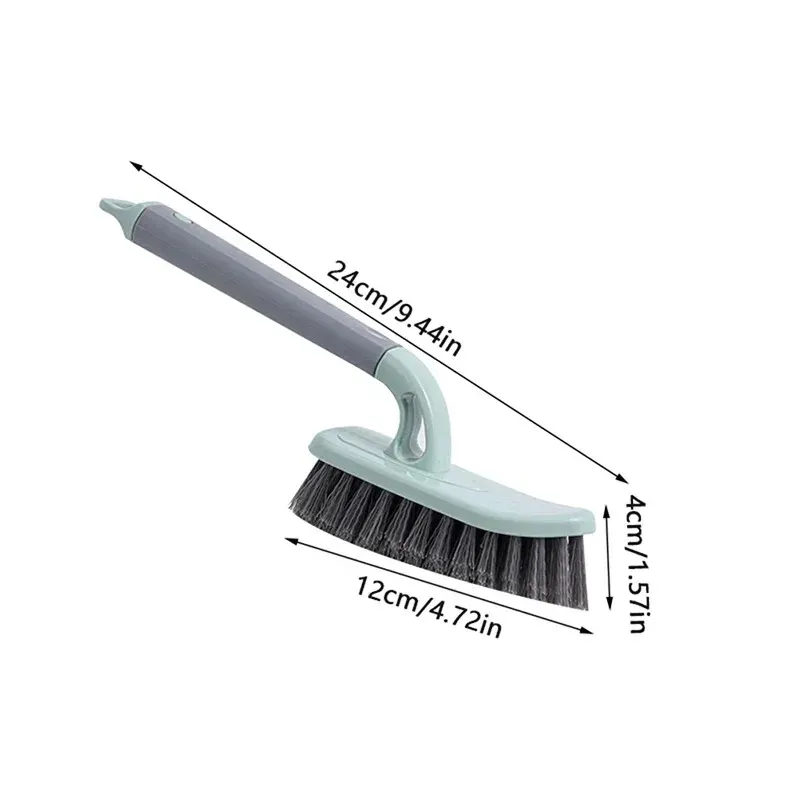 360° Brosse de nettoyage en profondeur à poils robustes, manche pour salle de bain, cuisine, carrelage, coins de sol, outil de récurage de surface, brosse de nettoyage d'angle 2