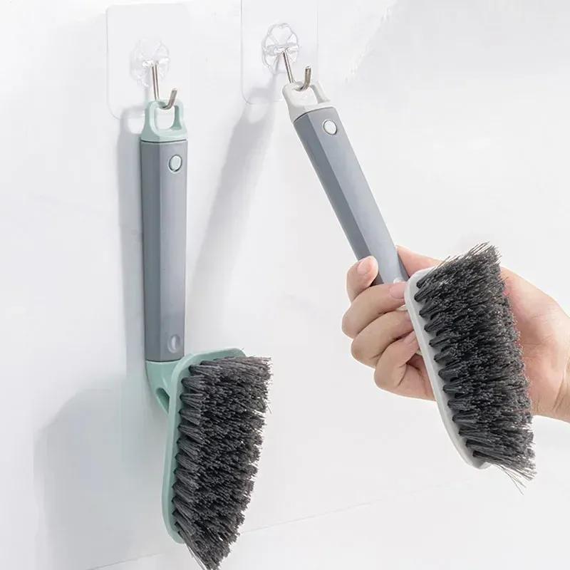 360° Brosse de nettoyage en profondeur à poils robustes, manche pour salle de bain, cuisine, carrelage, coins de sol, outil de récurage de surface, brosse de nettoyage d'angle 6