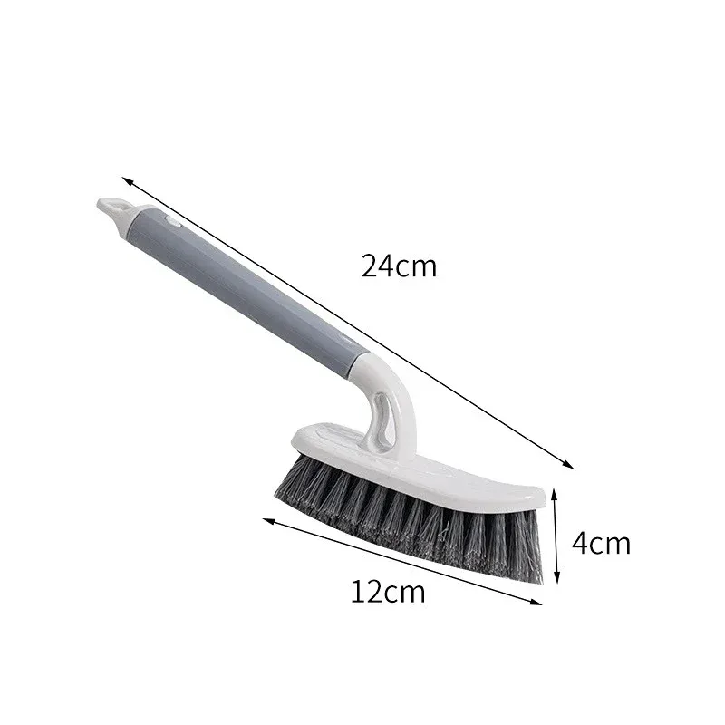 360° Brosse de nettoyage en profondeur à poils robustes, manche pour salle de bain, cuisine, carrelage, coins de sol, outil de récurage de surface, brosse de nettoyage d'angle 8